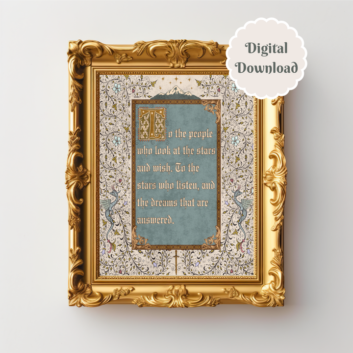 A Court of Thorns and Roses Scroll Print (DIGITAL 8X10)