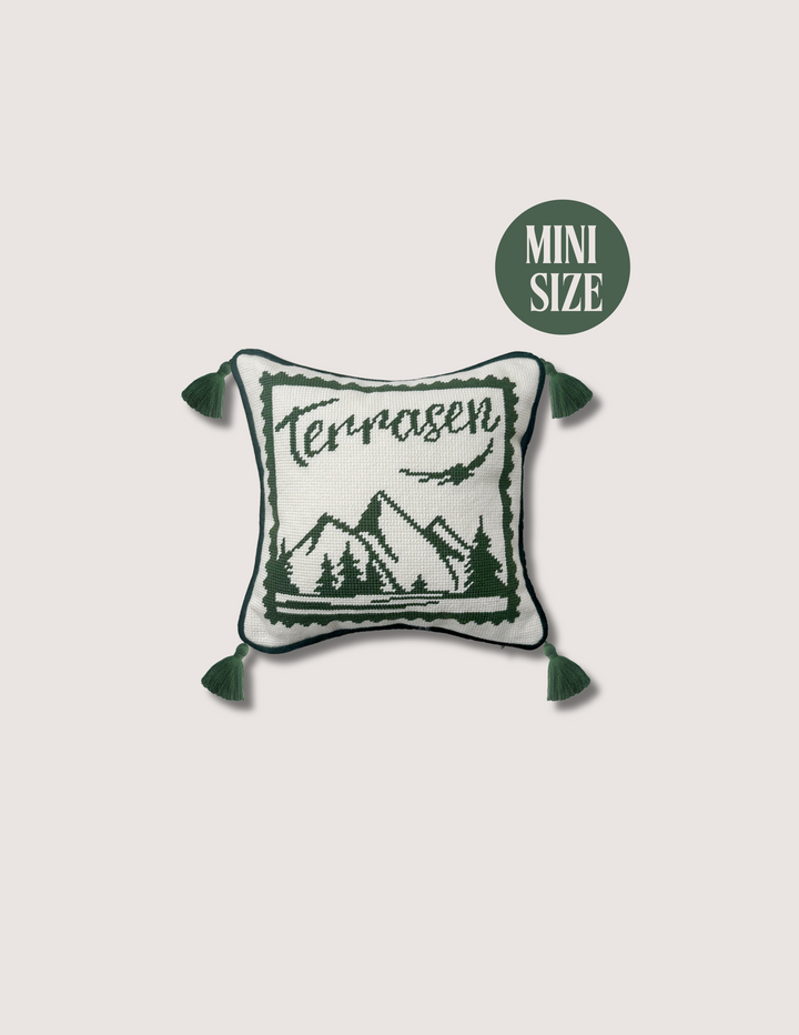 Terrasen Stamp Mini Needle Point Pillow (PREORDER)
