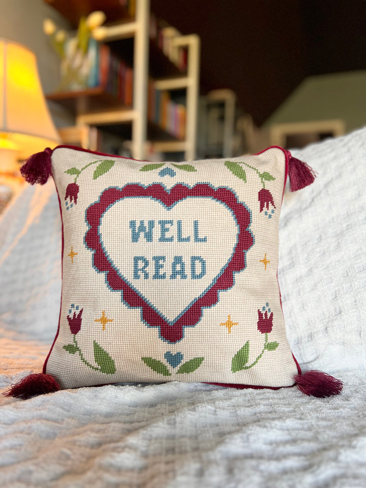 Well Read Needle Point Pillow (PREORDER)