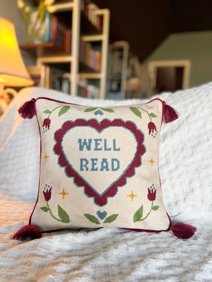 Well Read Needle Point Pillow (PREORDER)
