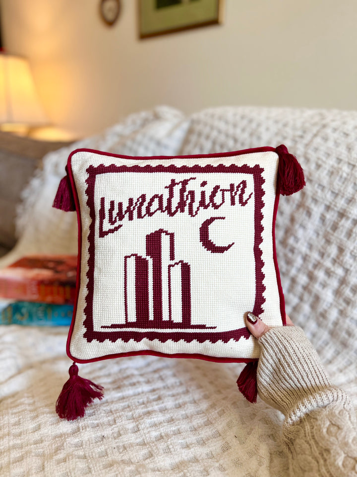 Lunathion Stamp Mini Needle Point Pillow (PRE ORDER)