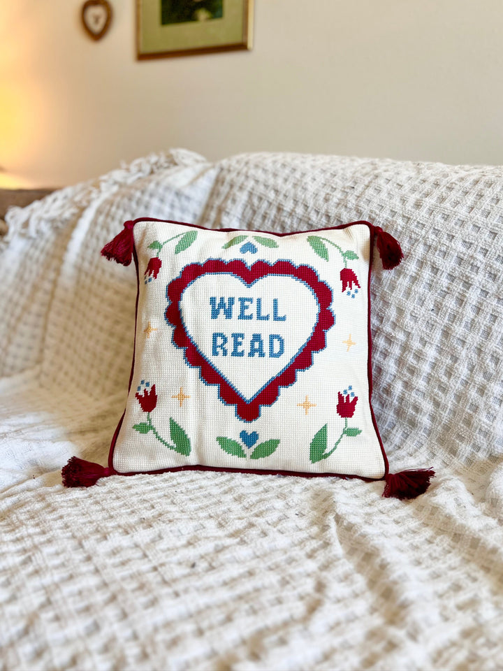 Well Read Needle Point Pillow (PREORDER)
