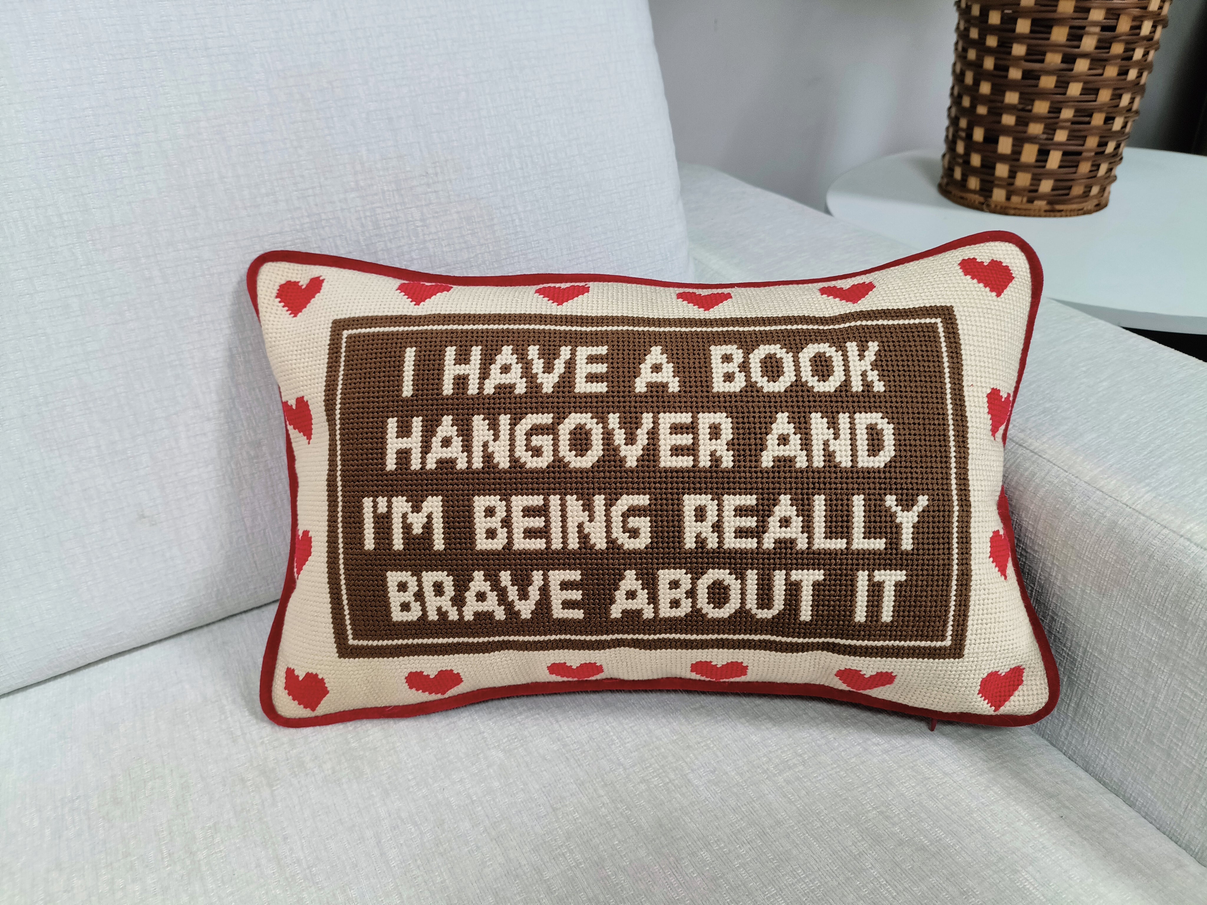Book Hangover Needle Point Pillow (PREORDER)